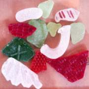 Seasoned Greetings sea glass by Justine Kibbe