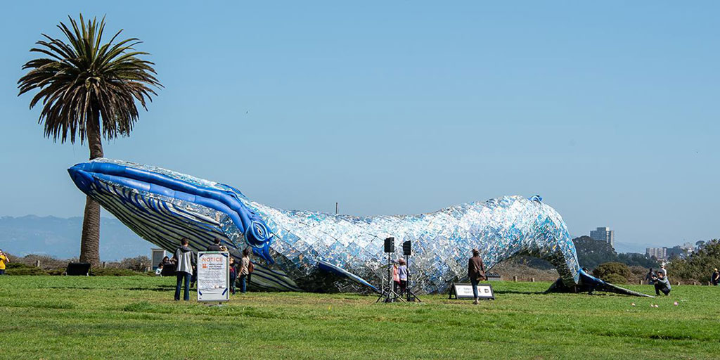 recycled plastic sculpture